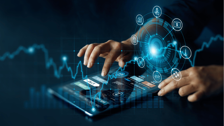 Someone using a tablet