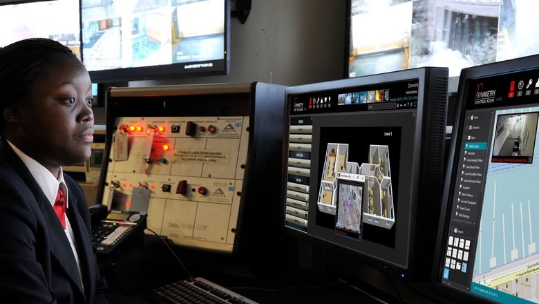 G4S Officer - watching monitor