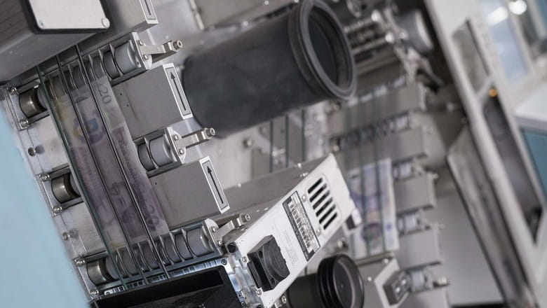 Cash at one of G4S's cash centres