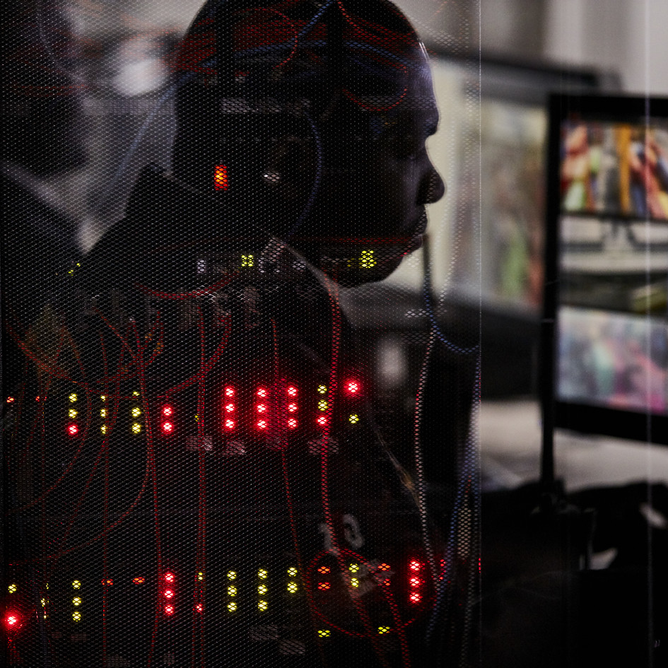 Security guard at a command center