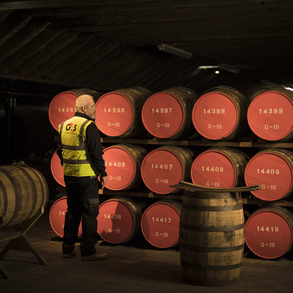 Barrels in Glenmorangie distillery