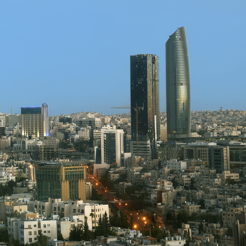 A cityscape view of Amman in Jordan
