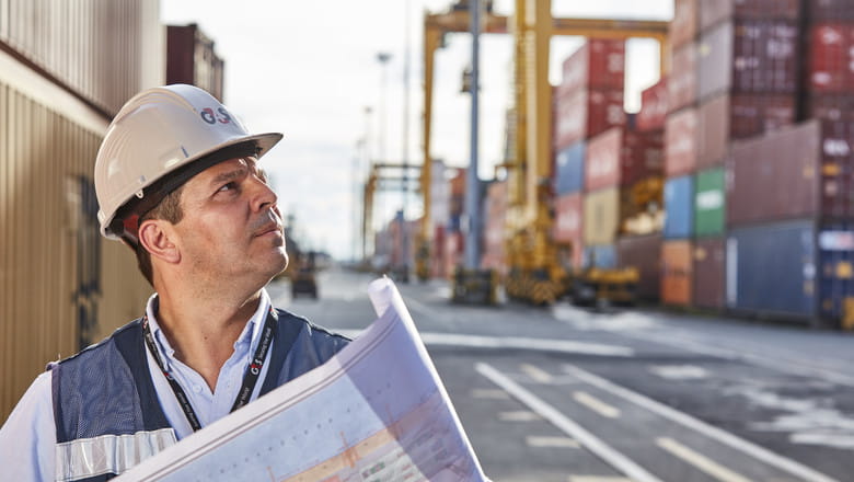 Security officer at Cali Port in Colombia
