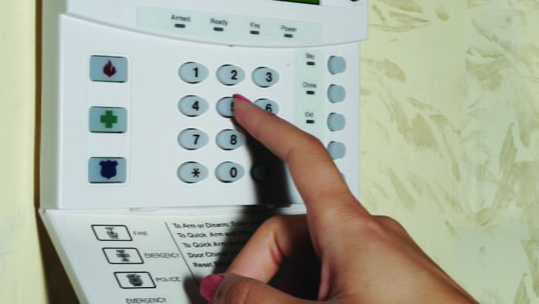 Burglar alarm system panel