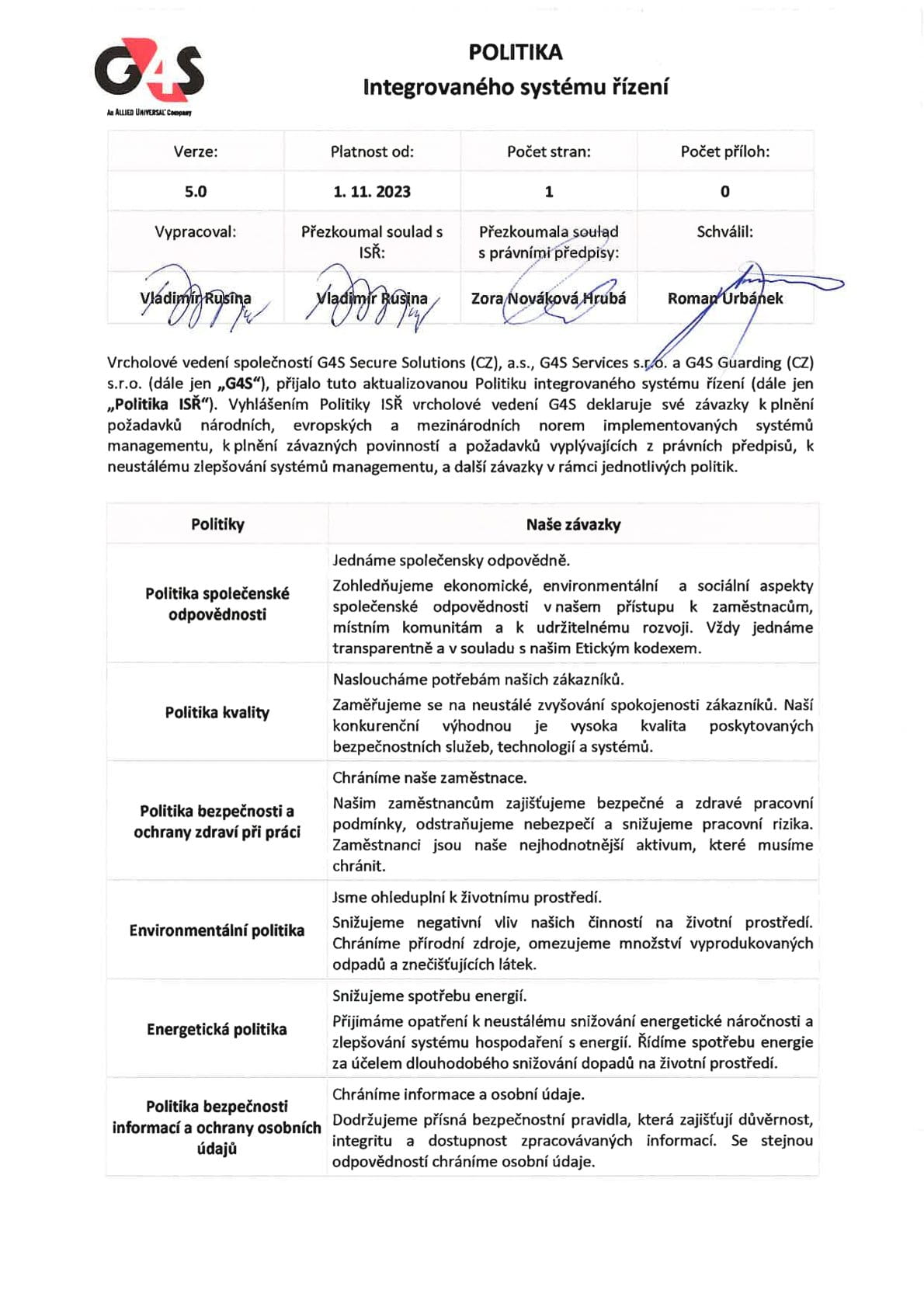 Politika Integrovaného Systému Řízení
