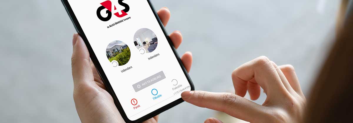 App i en kvindehånd