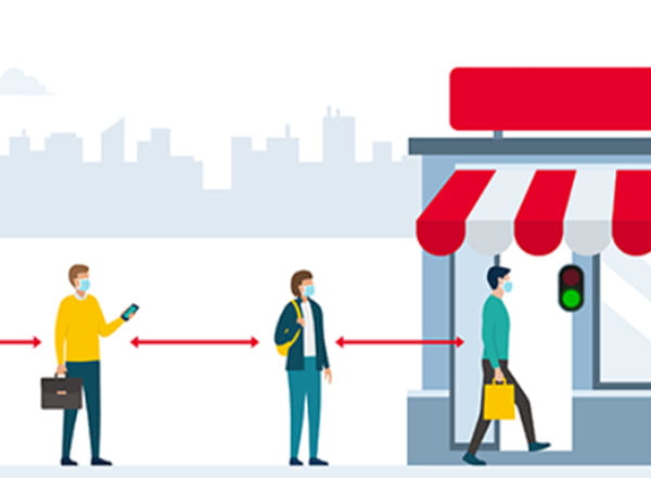 People counting med tre personer og pile imellem