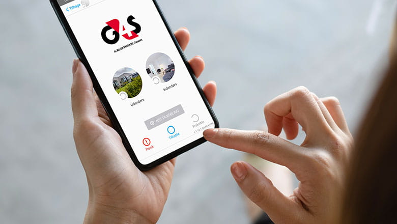 App i kvindes hånd