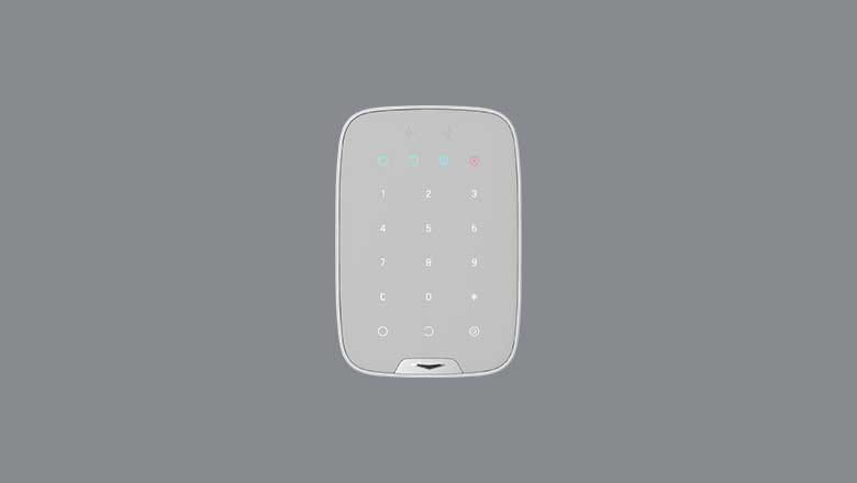 Betjeningspanel set på grå baggrund