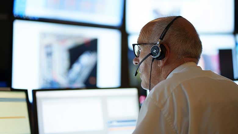 Vagtassistent på kontrolcentralen