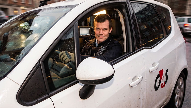 Vagt på vej i fart