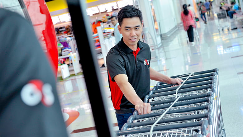 G4S staff in shopping mall