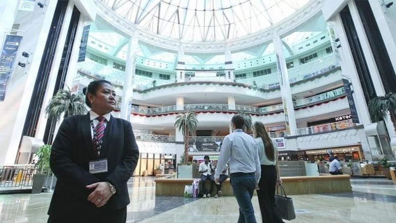 G4S Security guard in shopping mall