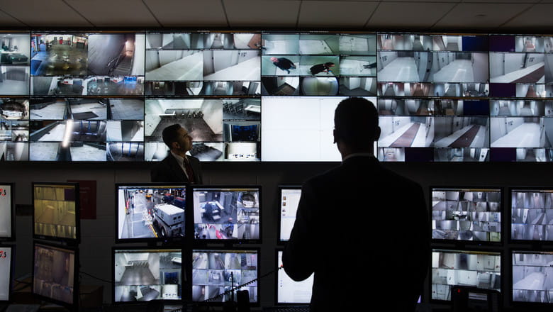 CCTV command centre at New York City Gem Tower
