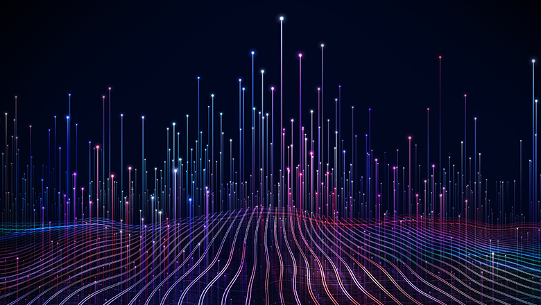 Virtual lines with a black background