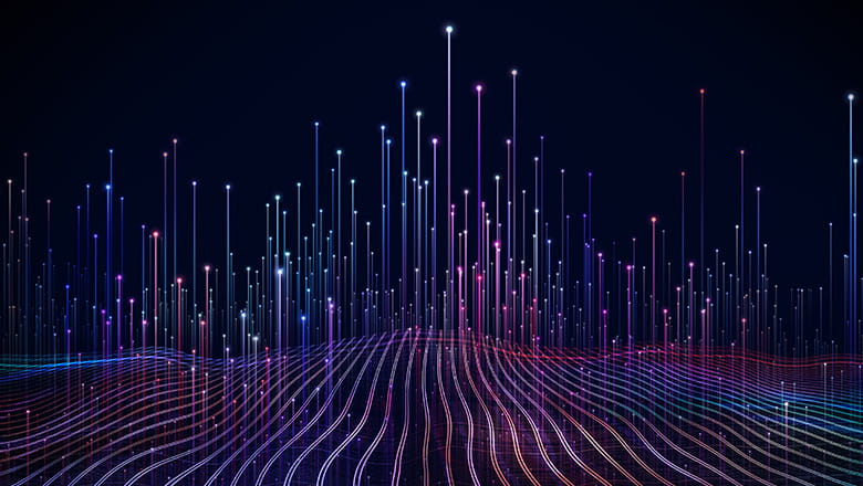 Virtual lines with a black background