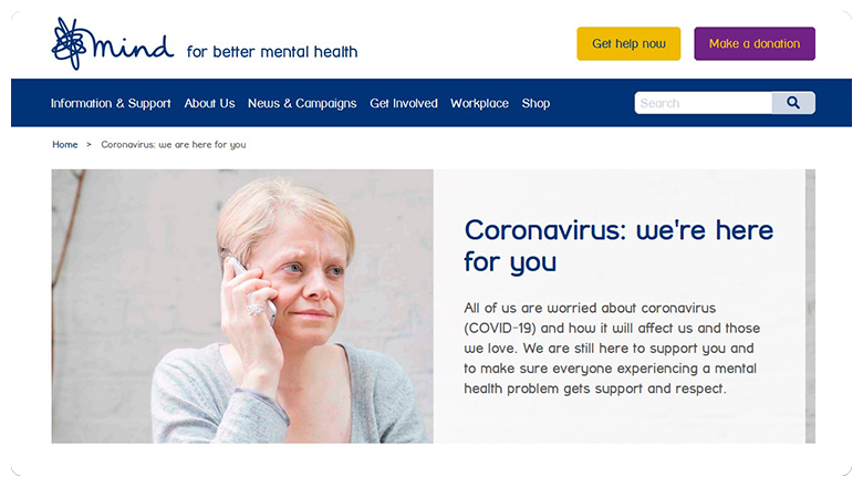 Mind Coronavirus advice