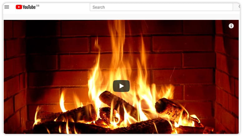 Fireplace video