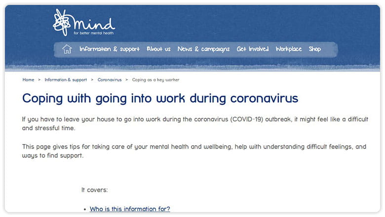 Mind Going into work during coronavirus