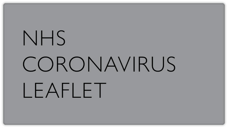 NHS coronavirus leaflet