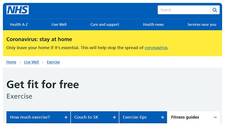 NHS get fit for free