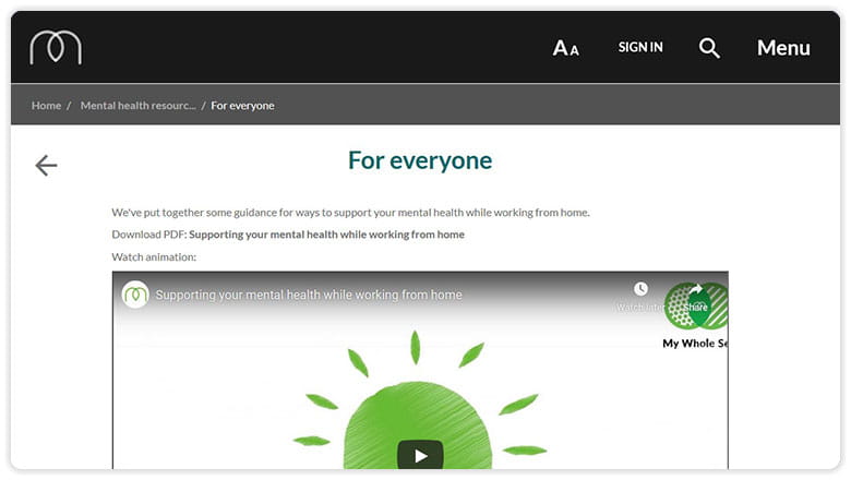 MHFA working form home