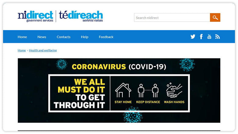 NI Direct coronavirus advice