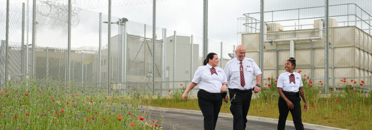 Prison officer checking cell