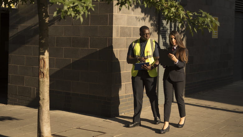G4S patrol response employees walking outside