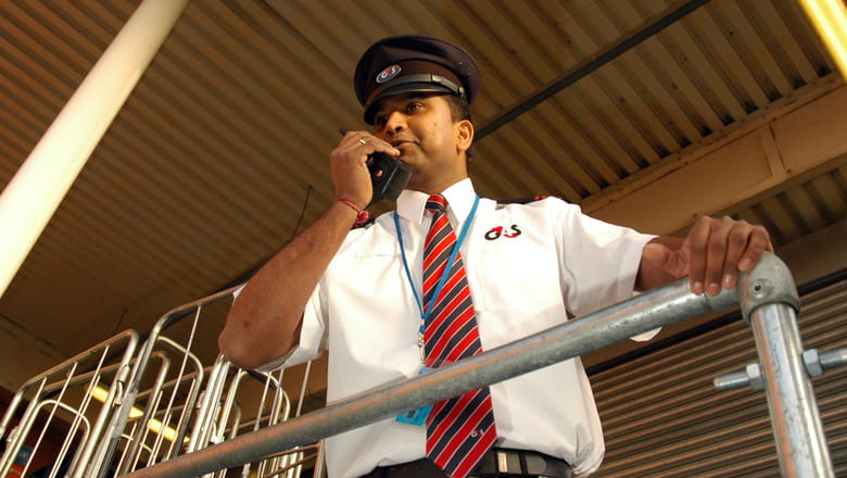 Guard at loading bay