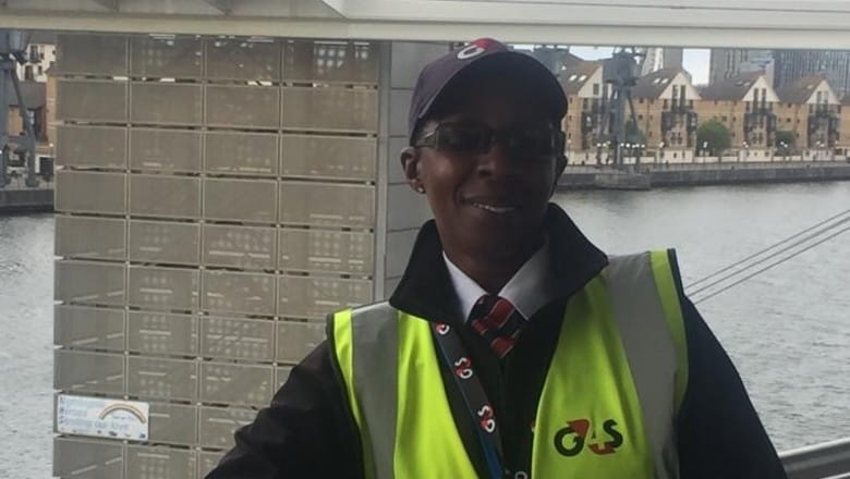 G4S Security Guard working at the NHS Nightingale hospital