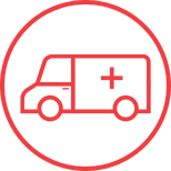 A round logo with one ambulance, representing the G4S PTS fleet.