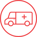 A round logo with one ambulance, representing the G4S PTS fleet.