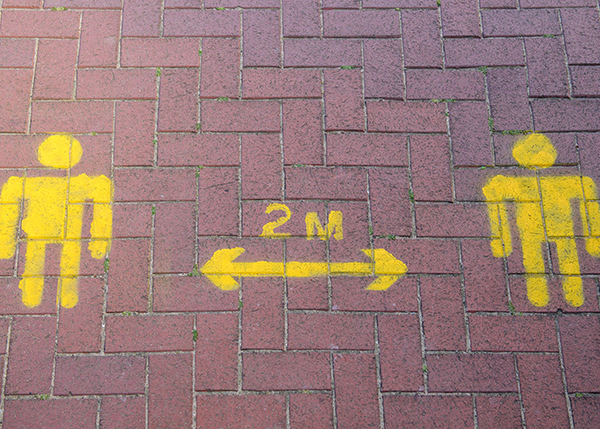 Social distancing markings 