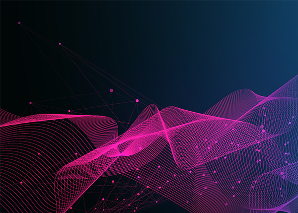 Digital pink net with dots with a navy background