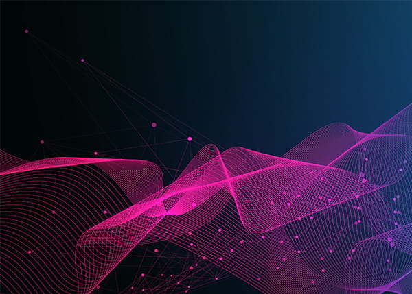 Digital pink net with dots with a navy background