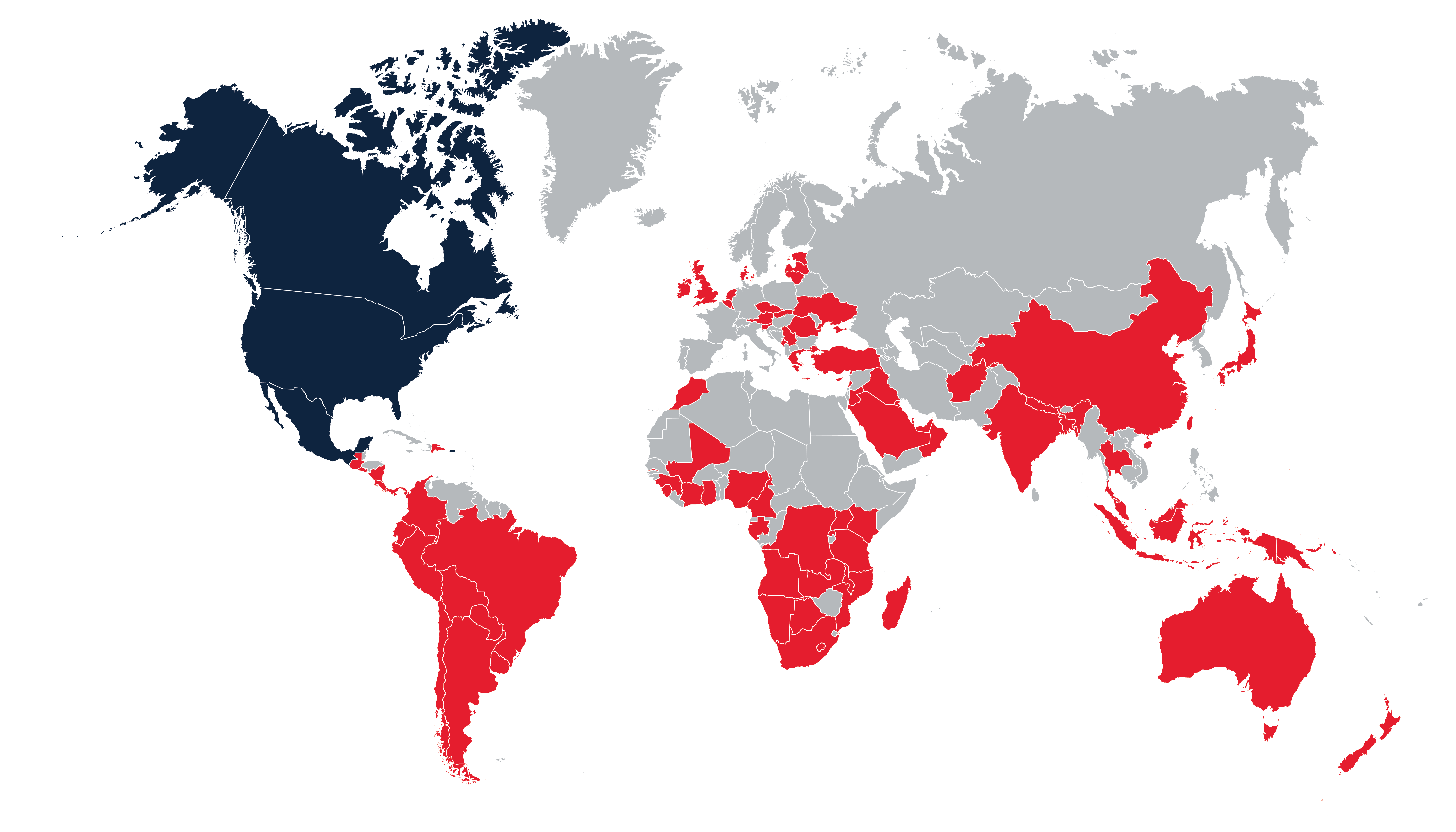 Map of countries where G4S operates
