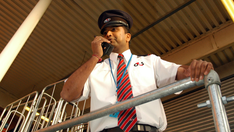 Guard at loading bay