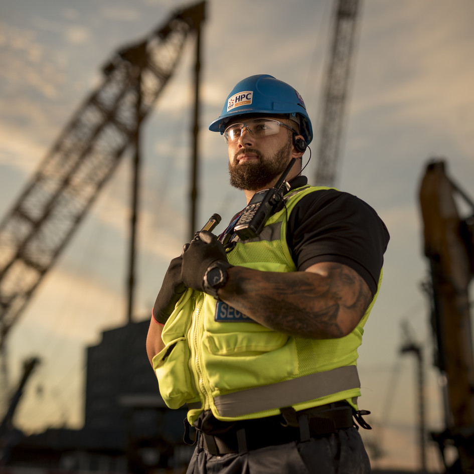 Security officer at Hinkley Point site