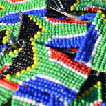 Beaded South African flags