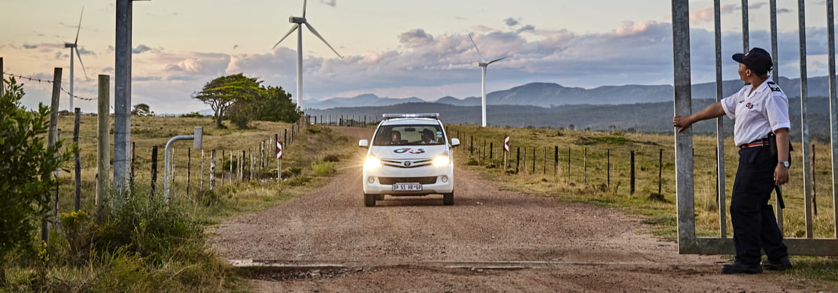 Access control at wind farm in Port Elizabeth, South Africa