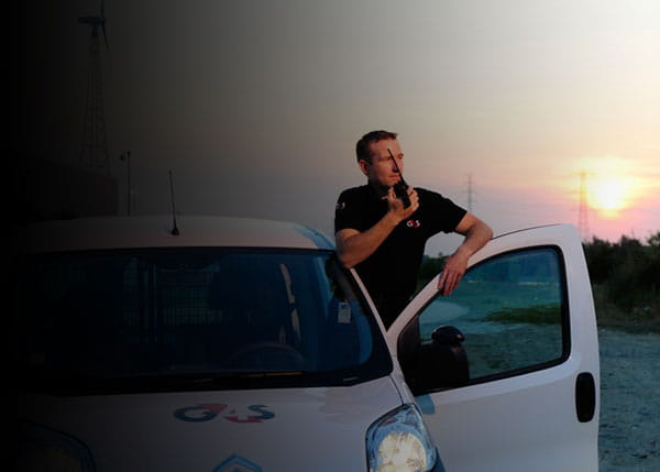 person at the car calling