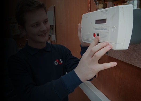 person pressing buttons