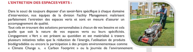 L'entretien des espaces verts