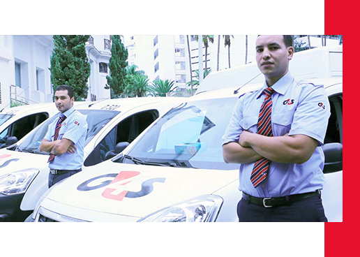 G4S guards and vehicles