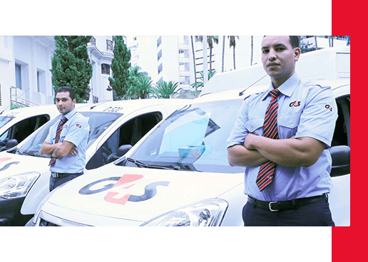 G4S guards and vehicles