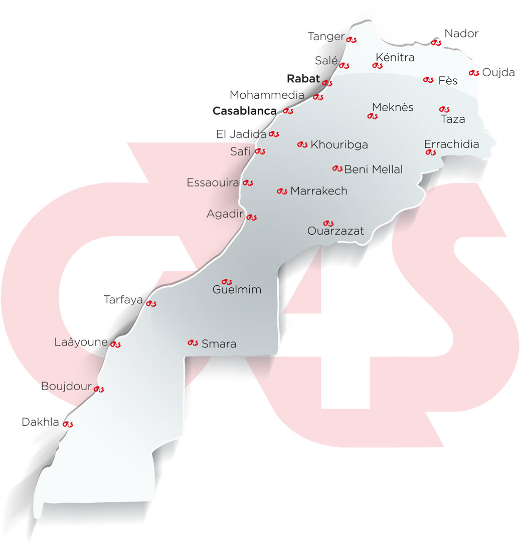 Maps G4S Maroc