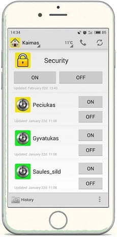 Išmanioji apsaugos programėlė ISGMAlarm