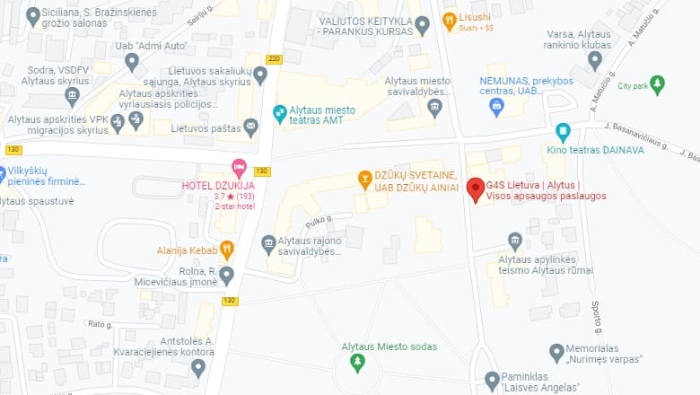 Saugos tarnybos G4S Lietuva Alytaus padalinys