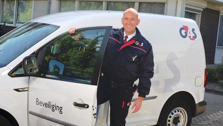 G4S mobiele surveillant bij auto